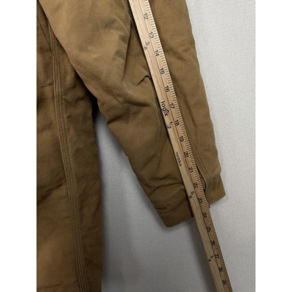 Vintage Carhartt Coat Jacket Brown Quilt Lined Hooded Men’s Size M Heavy Rugged - Picture 10 of 13